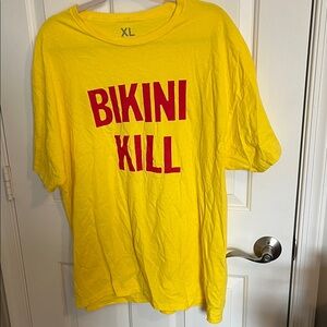 Bikini Kill concert tee XL EUC Yellow Graphic Tee